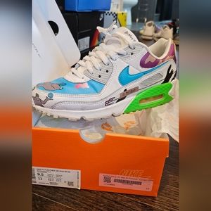 RUOHAN WANG × NIKE AIR MAX 90 FLYLEATHER sz 9.5